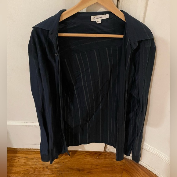 Calvin Klein Black Button Down - Picture 1 of 3